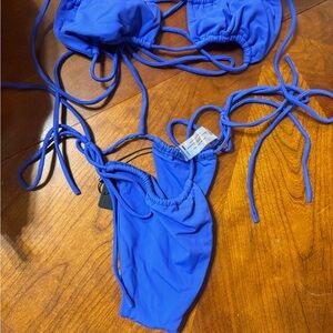 Fashion Nova 
 Bright Blue Bikini Set
